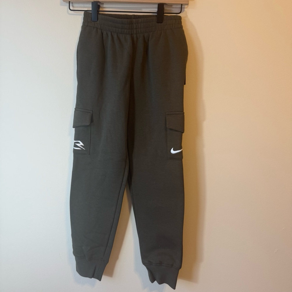 Nike 3Brand by Russell Wilson | Boys Green Cargo Jogger Sweatpants - Small | NWT
